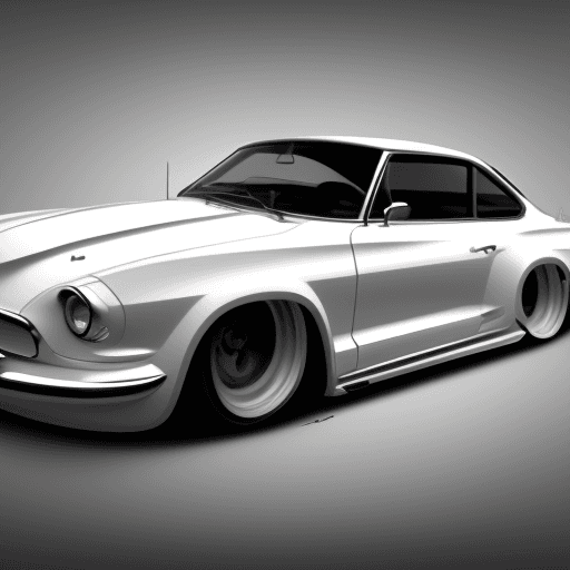 AI generated: create image of a  innovative automobile body-in-white , hyper-realistic, 