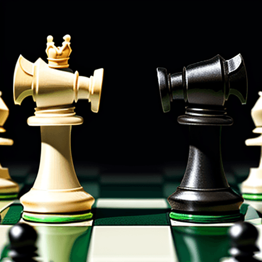 AI generated: Photo of a chess pieces fighting