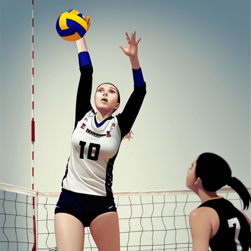 AI generated: volleyball, Playing volleyball, minimalism