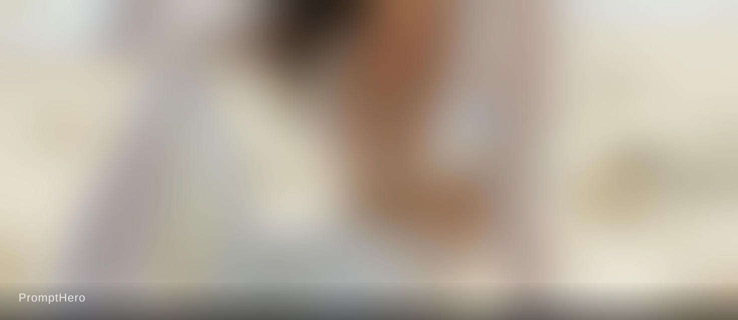 AI generated: Make her on lingerie which made by a net sit on beach and with a crazy reaction 