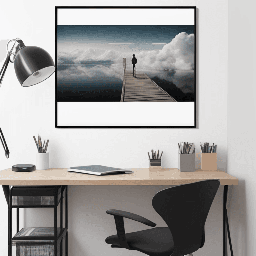AI generated: single picture for an office wall, modern, inspirational
