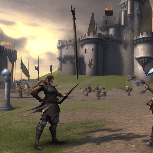 AI generated: Screenshot-style photo from a 3D RPG video game 

Characters: 

- Game developer, gamer and Redditor...