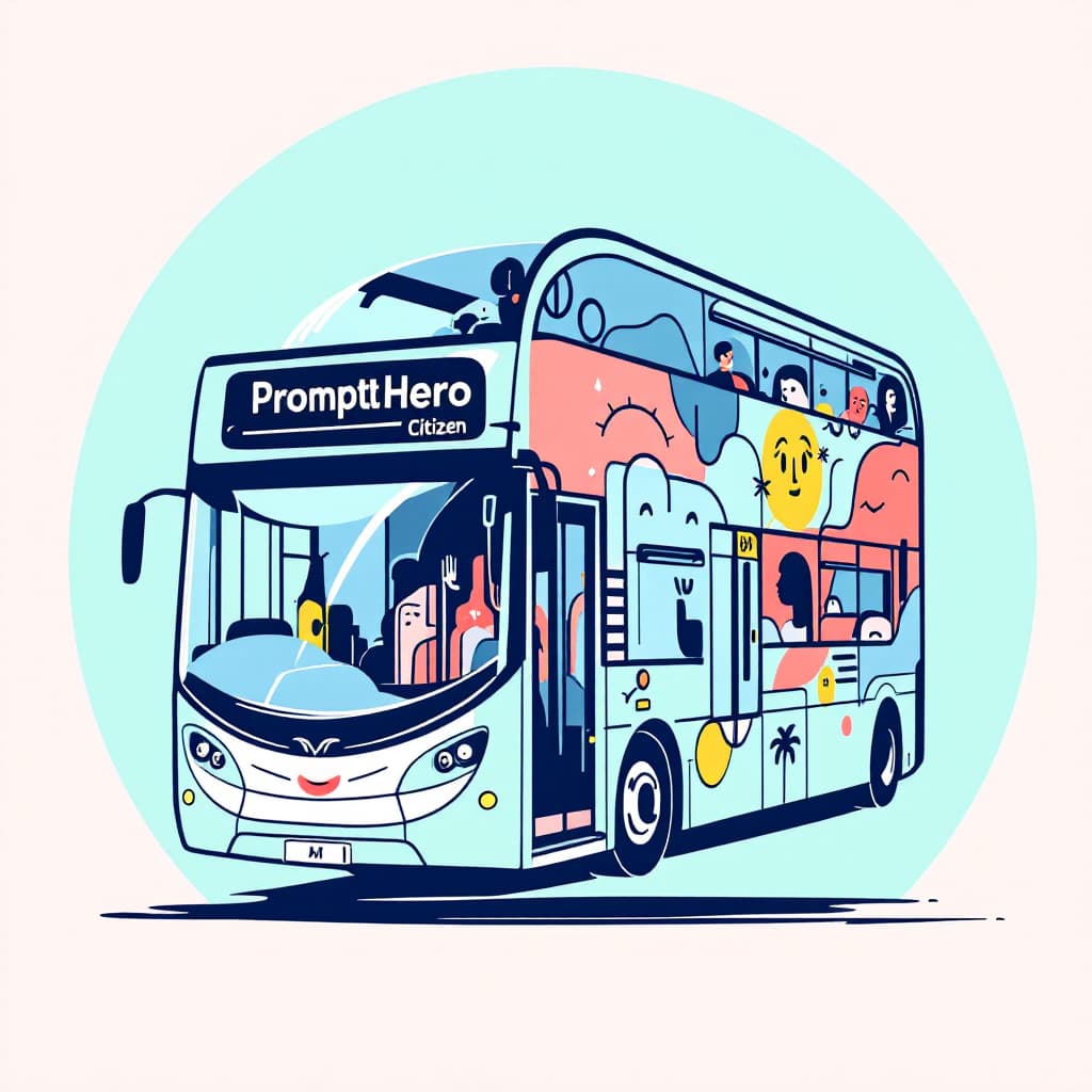 AI generated: High resolution Photography
double decker  bus, a sleek and modern design with a light green ,pink a...