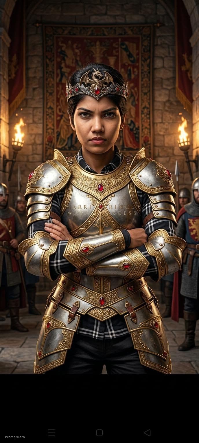 AI generated: strong warrior princess| centered| key visual| intricate| highly detailed| breathtaking beauty| prec...