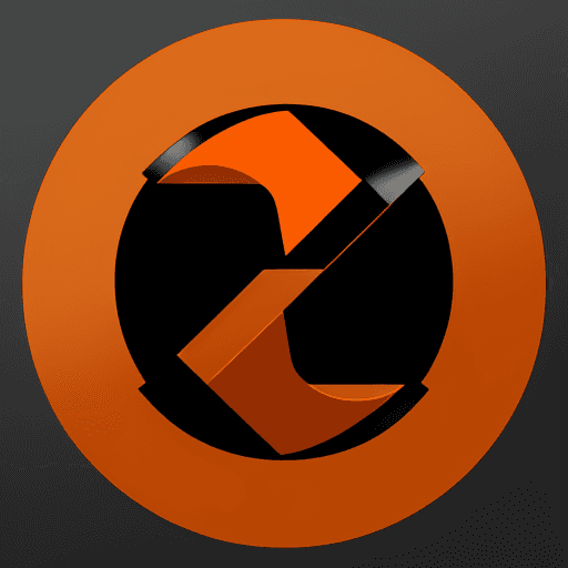 AI generated: logo with the letters f and p, using black and orange colors in a modern and design style