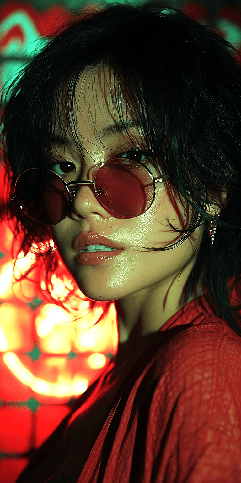 AI generated: Japanese woman, in the style of Kodak Gold 200 --chaos 75 --ar 1:2 --raw --sref 3927829543 --profile...