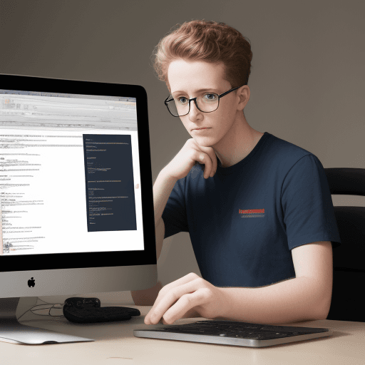 AI generated: A hammester working as web developer
