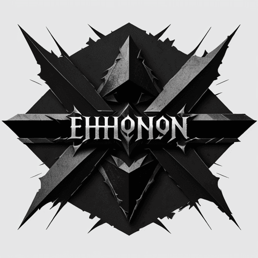 AI generated: Imagine "Ephylon" written in a black metal font, characterized by sharp, angular edges and an intens...
