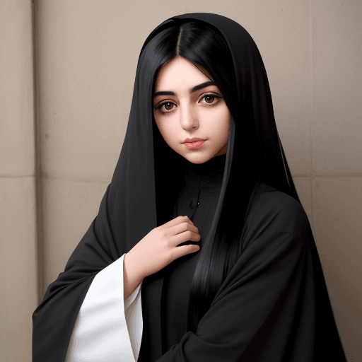 AI generated: a iranian girl
long black hair