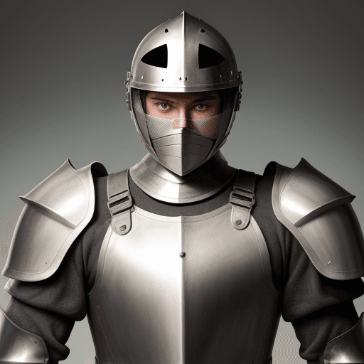 AI generated: Man in armor, visor open, 