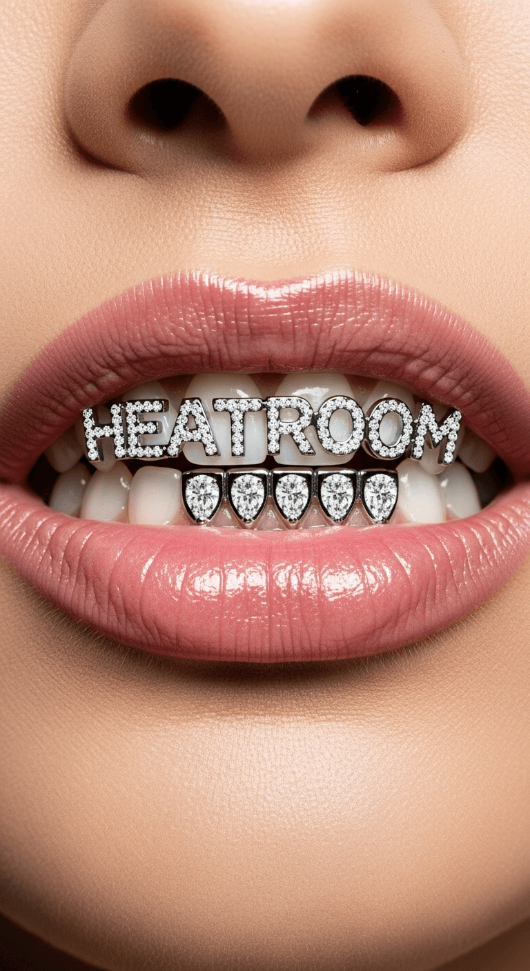 AI generated: Extreme close-up of a woman’s mouth only, no face visible. Full, thick lips with a glossy finish, li...
