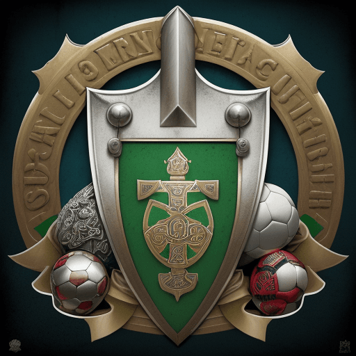 AI generated: Football crest with a banner displaying the text: "Ingeniería FC." The crest should feature a Celtic...