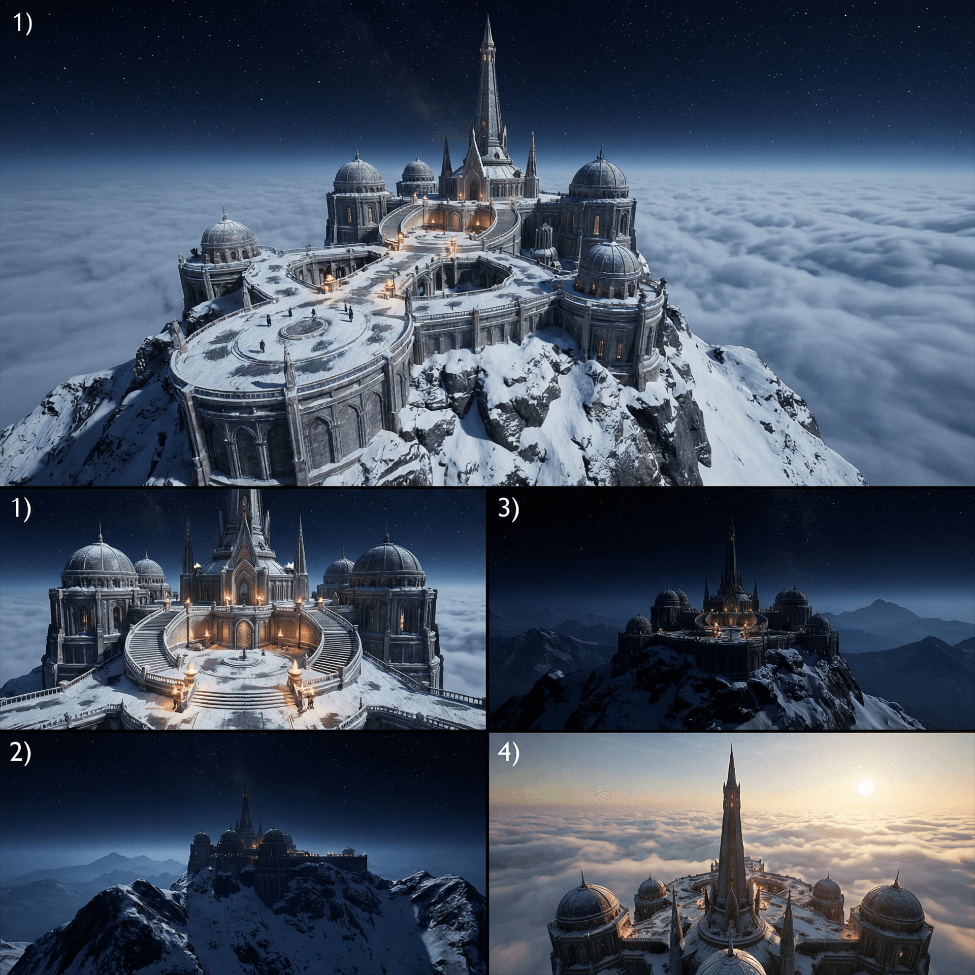 AI generated: Copy the reference images and create other angles of view of THE GREAT DOMINARC SEN’TARII CITADEL
Th...