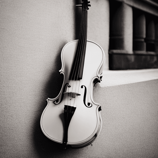 AI generated: high quality photo of a violoncelo, light, white, Leica 50mm, f1. 4