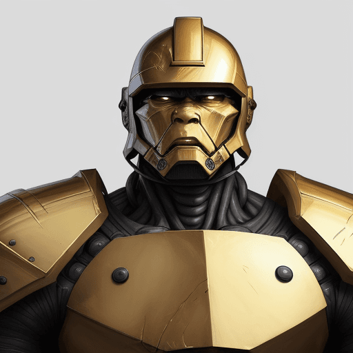 AI generated: A drawing manga style of  supreme commander, still human but with slight Neanderthal-like features, ...
