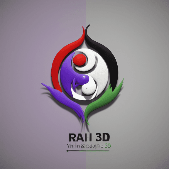 AI generated: A basic simple logo that looks like Yin and Yang that is easy to reproduce with green and purple et ...