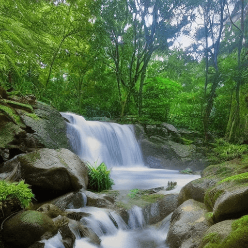 AI generated: Imagine a serene nestled amidst lush greenery, inviting you to unwind and find inner peace. The air ...