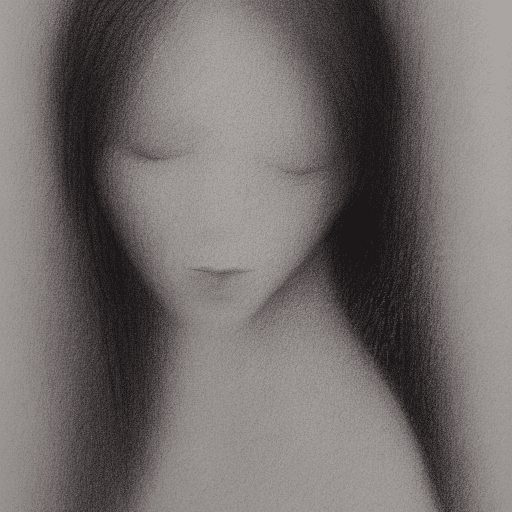 AI generated: graphite pencil drawing, simple, woman's face, beauty, side view, by Odilon Redon --ar 1:2 --stylize...