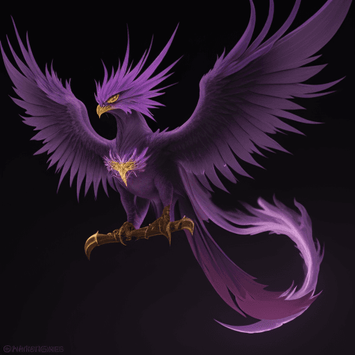 AI generated: An evil violet Phoenix
