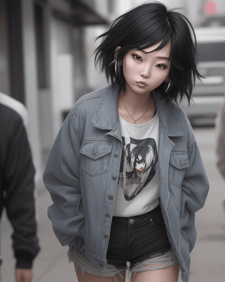 AI generated: photo of a 25 year old asian woman The image showcases a 25-year-old Asian woman, exuding confidence...