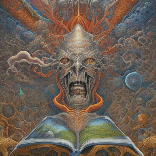 AI generated: The Book Of Revelation, Horror, Hyperdetailed, Expansive, By Pedro Correa, By Android Jones, By Alex...
