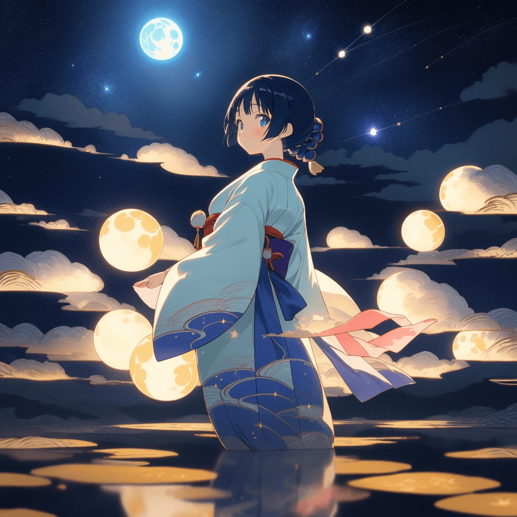 AI generated:  a breathtaking anime masterpiece with impeccable composition, portraying a girl in traditional Japa...