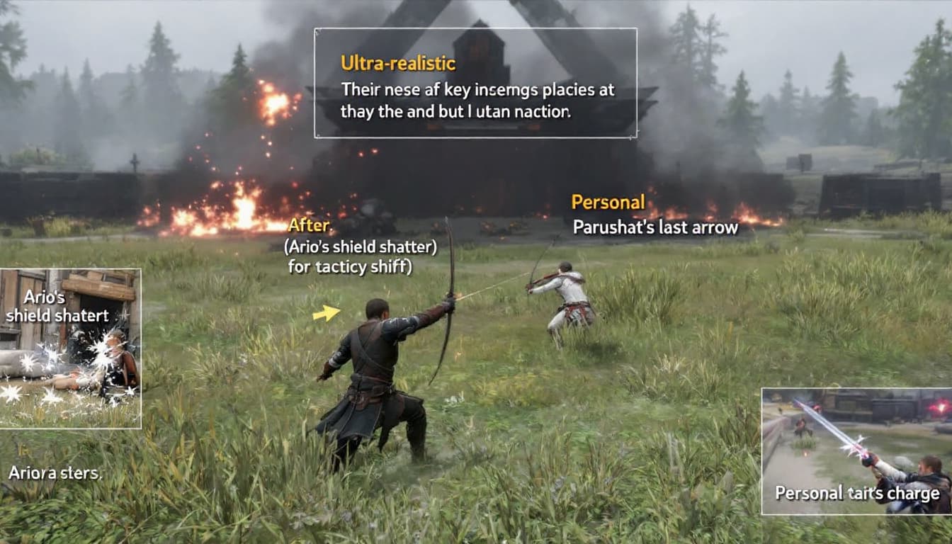 AI generated: Ultra-realistic These inserts are placed at key moments—after a significant action (Ario’s shield sh...