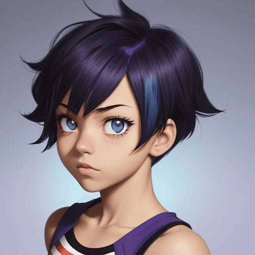 AI generated: "screenshot from boku no hero academia" "My hero academia style" (a thin girl, with light tan skin c...