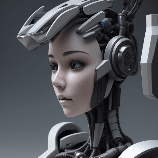 AI generated: 3d rendering, close-up, hyper detail front shot, focus to face, strange face with complex system equ...