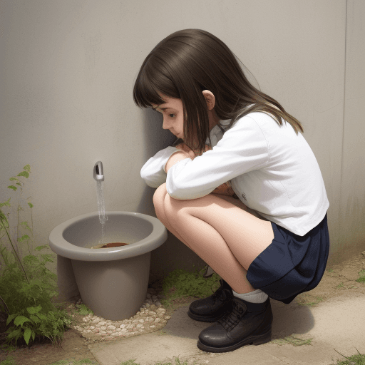 AI generated: girl peeing