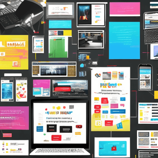 AI generated: A banner including images of some arts designed by web designer which depicts there great understand...