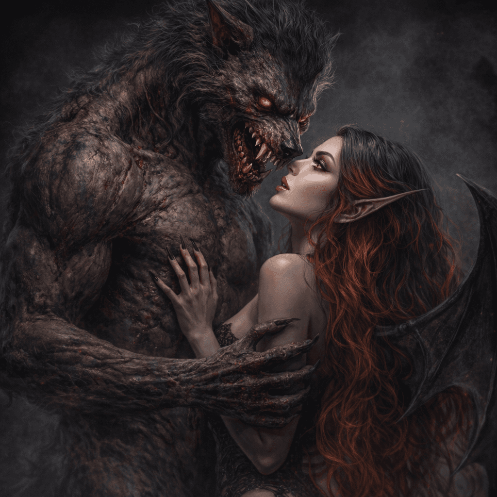 AI generated: The Rougarou: A extreme nightmare version, highly detailed, advanced 3D techniques, distorted featur...