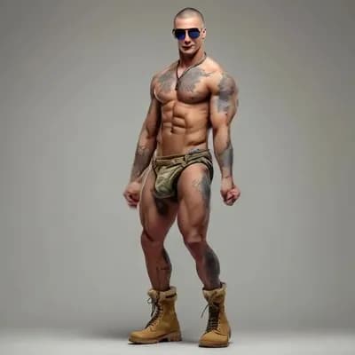 AI generated video: Dancing sexy like a male stripper