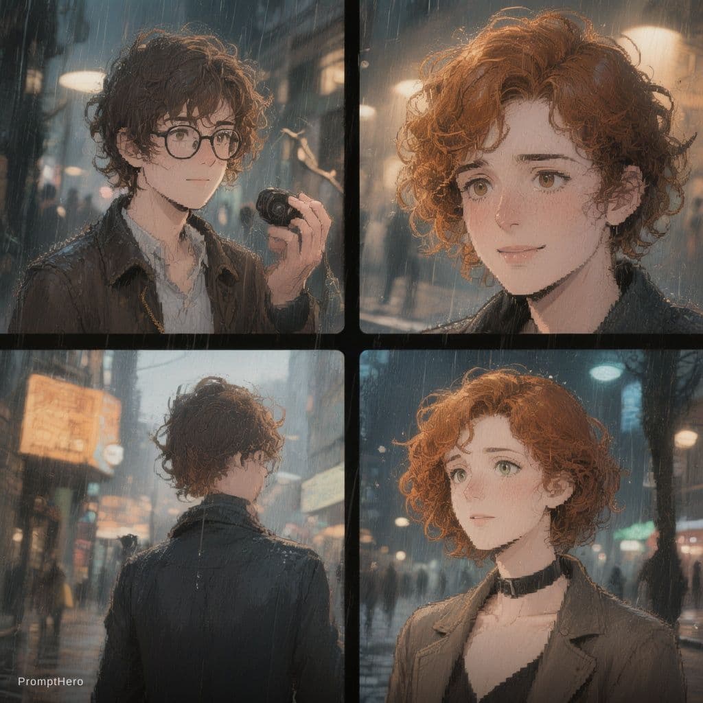 AI generated: Haz un anime em 6 paneles sobre la relación entre Samuel Beckett y James Joyce
