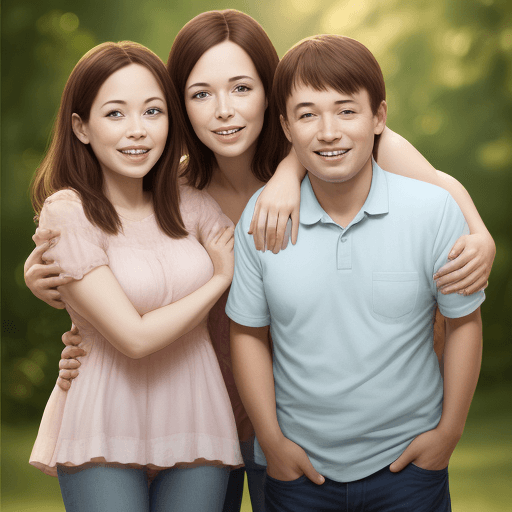 AI generated: happy family