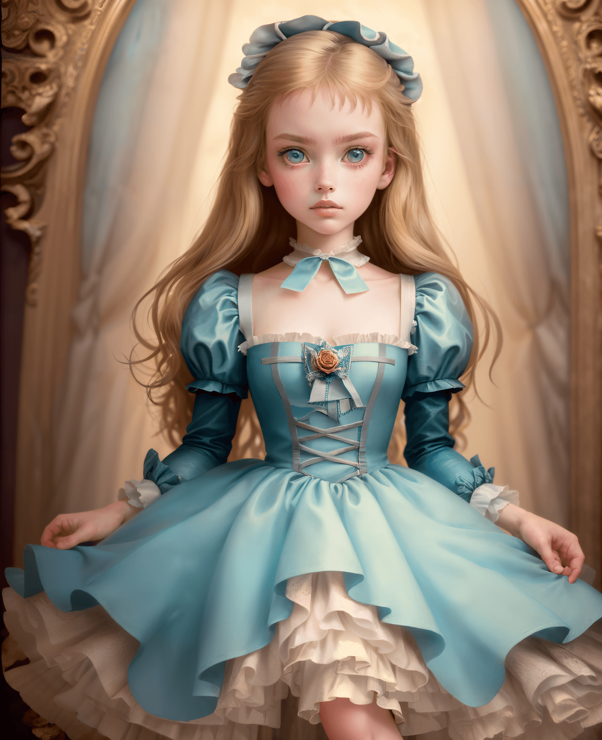 AI generated: (Masterpiece, Best quality , award winning image:1.2), Style of Jasmine Becket-Griffith , 1 girl, (A...