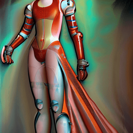 AI generated: Full body;sadie sink robotic brothel in hood smashing people, realism, wet, shiny, fantasy, intricat...