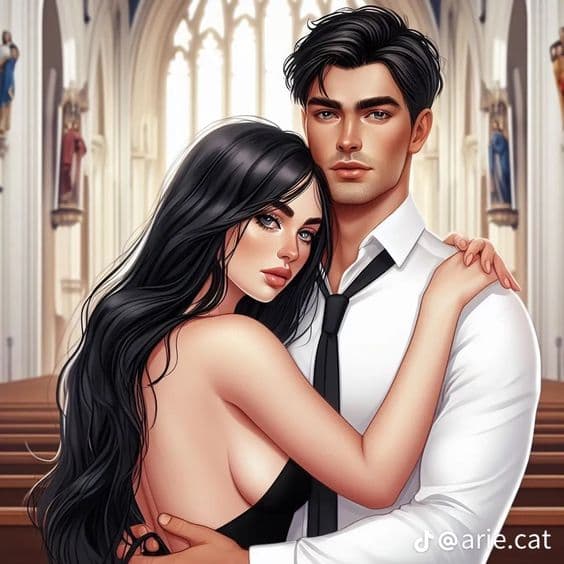 AI generated: a couple in love, hugging