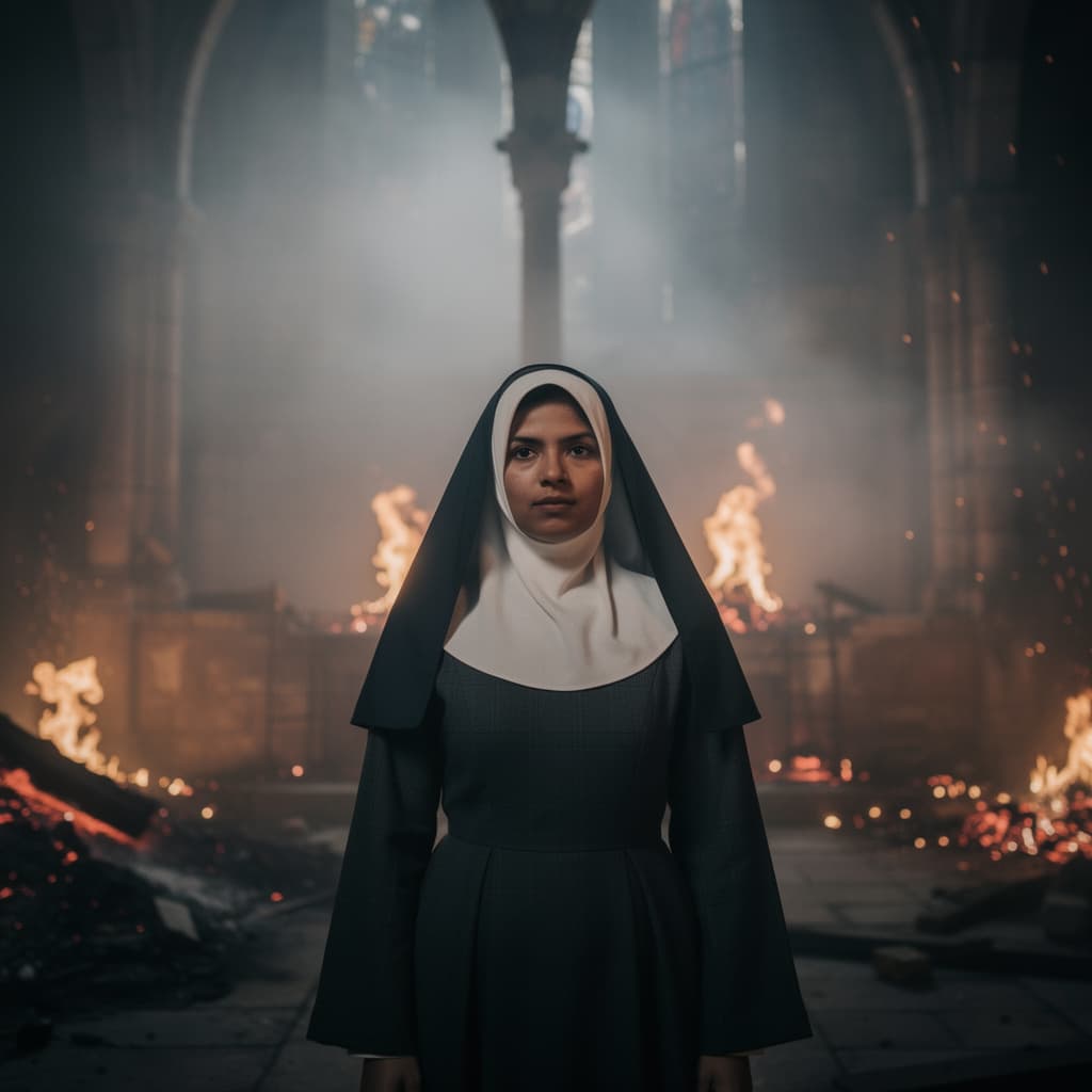 AI generated: (photorealistic, nude fashion photography):1.4,  soft lighting, RAW photo, [4 fully naked, Nuns]1.3,...