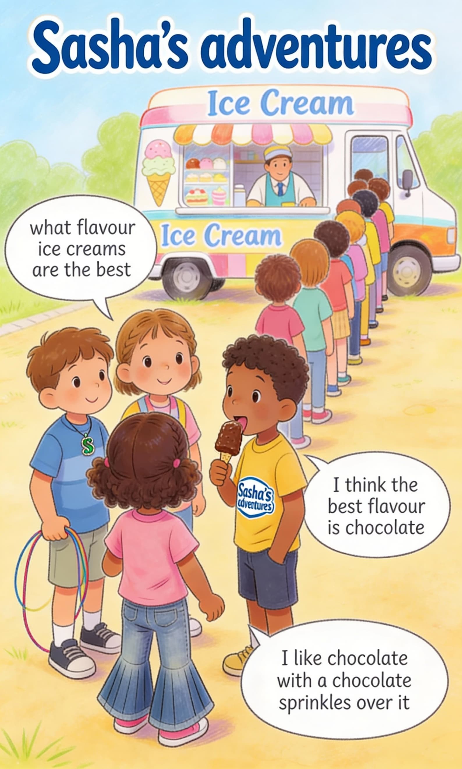 AI generated: Create a children’s book in the likeness of Oxford reading tree children books. Style is biff and ch...