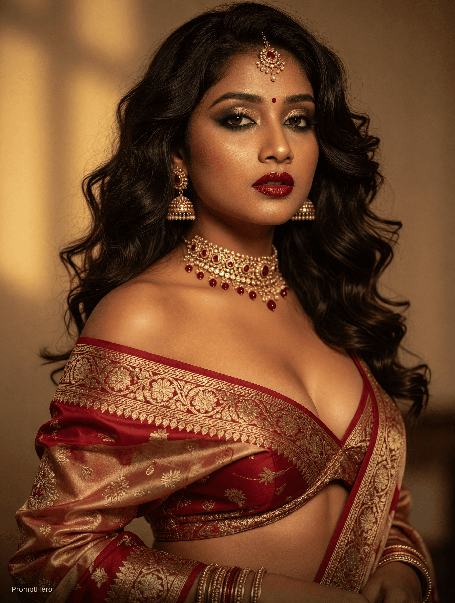 AI generated: Create a sexy girl in india style. and look like sexy.
