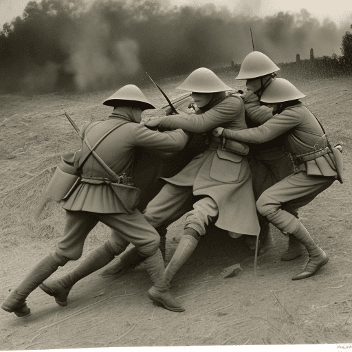 AI generated: fight during WW1 in Verdun


