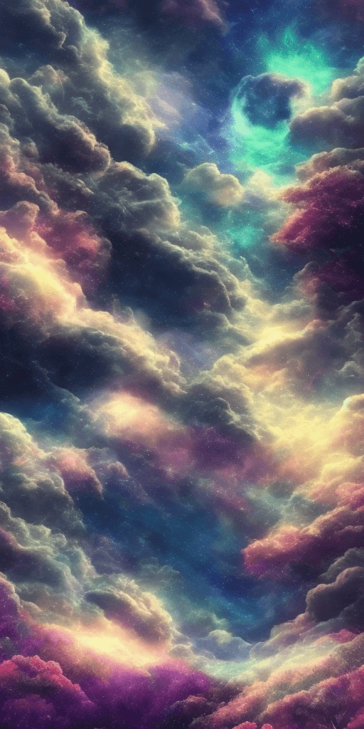 AI generated: Astral wallpaper composition with nature