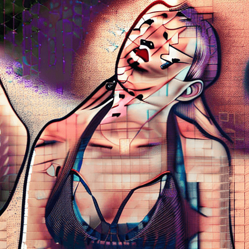 AI generated: Portrait photo of a pretty seductive lady with tattoos, hyper details, intimate facial expression, s...