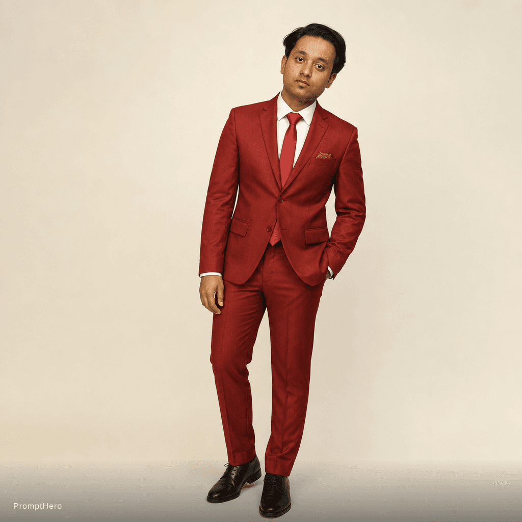 AI generated: in red suit