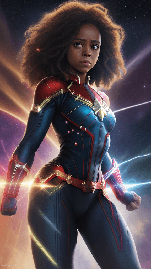 AI generated: (best quality, master:1.5) 16k HDR, Marvel Entertainment Art by, Monica Rambeau (AKA Spectrum, Photo...