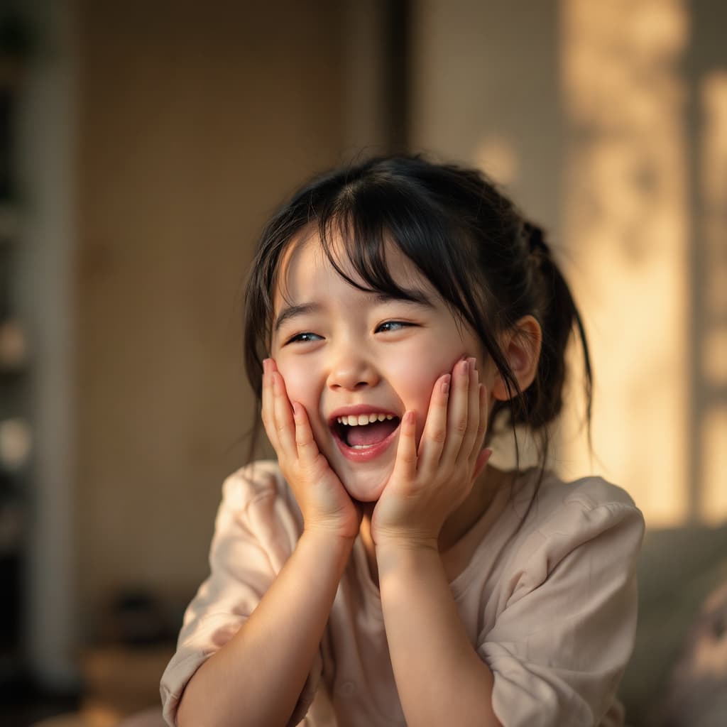 AI generated: little girl doing ahegao face