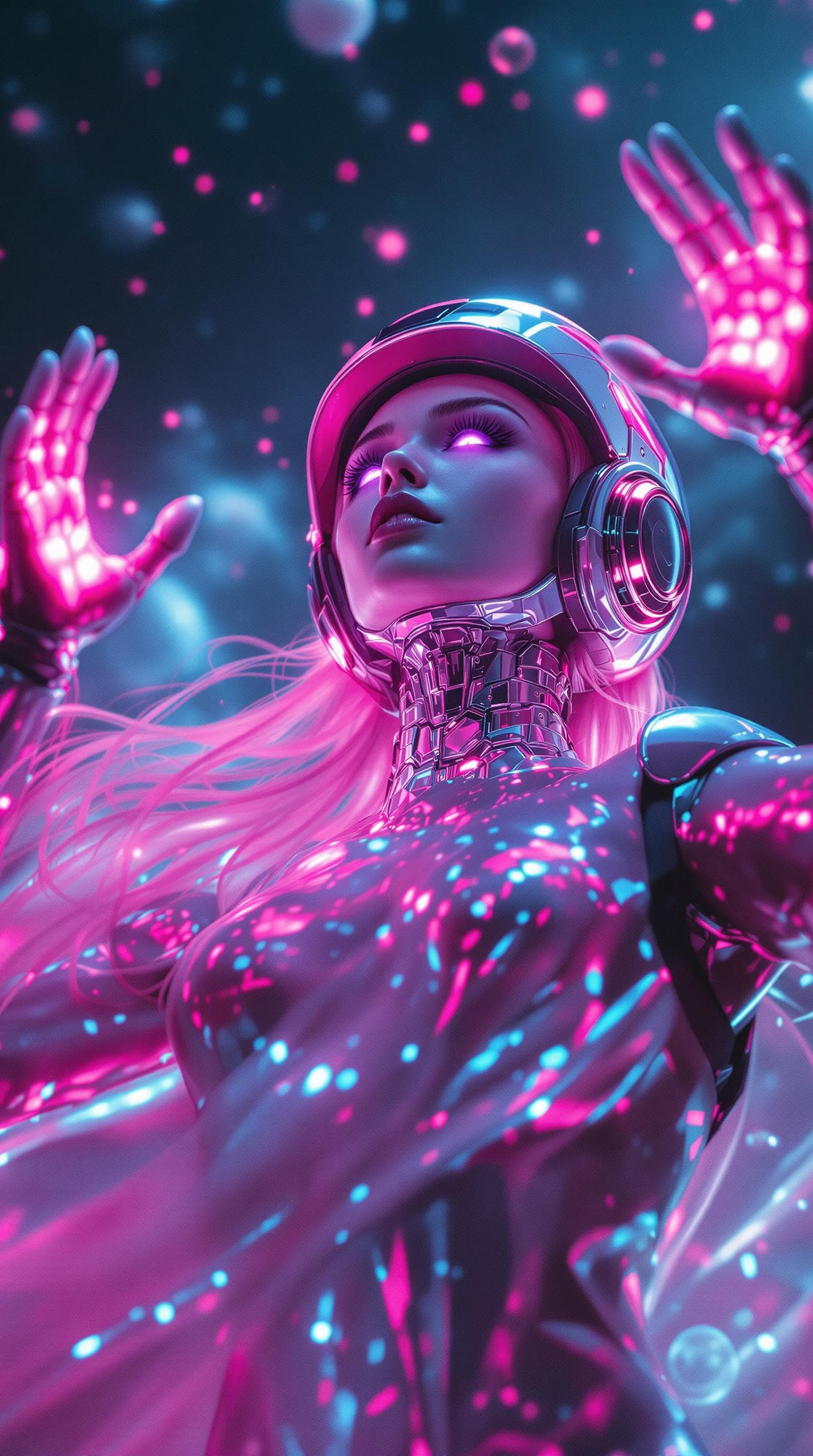 AI generated: A high-resolution image that captures the essence of a dynamic character in a futuristic setting fea...