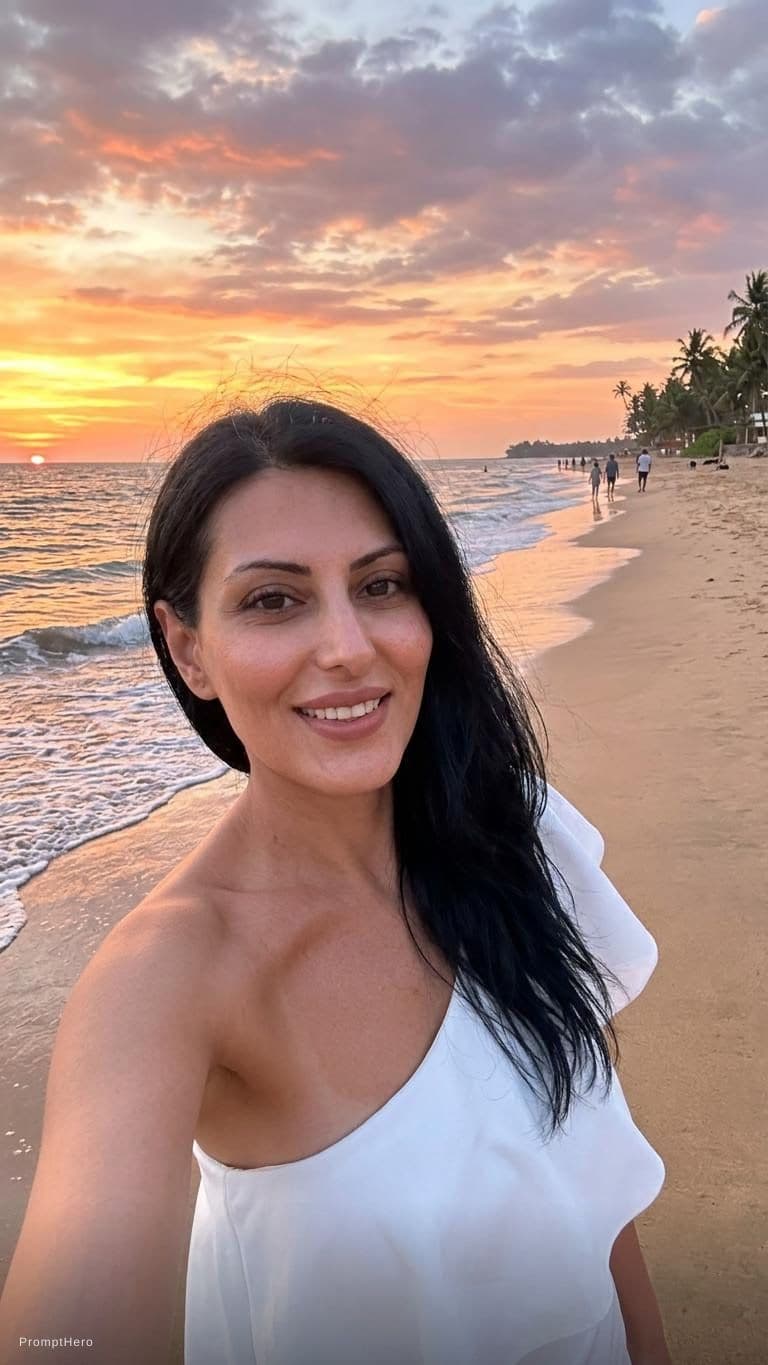 AI generated: A beautiful sunset infront the beach