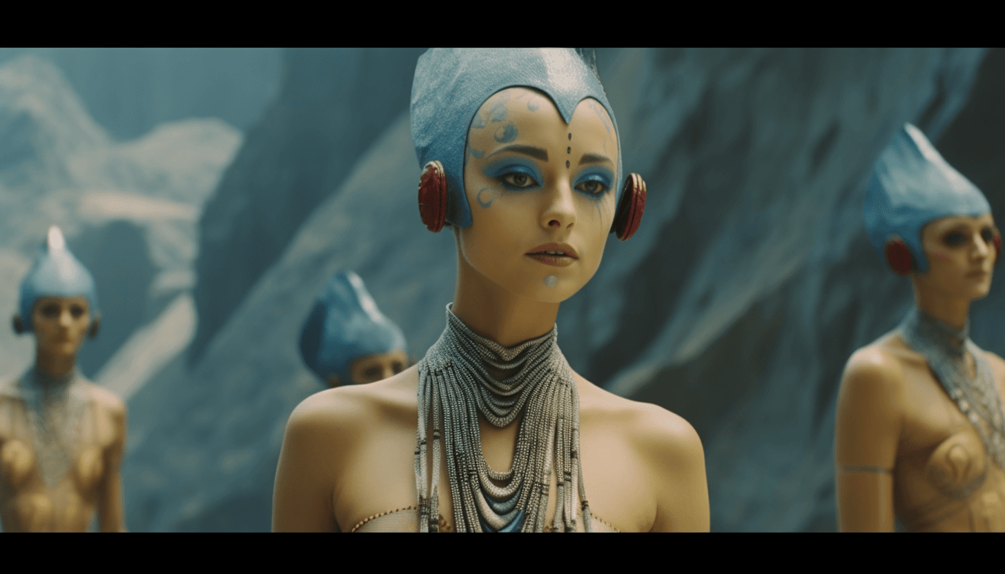 AI generated: fantastic planet, Award - winning, full body portrait photograph shot with Kodak Portra 800, a Hasse...